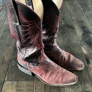 Anderson Bean Red Suede Women's Boots Size 7 B